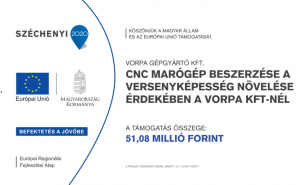 Uniós támogatásból CNC marógép beszerzése